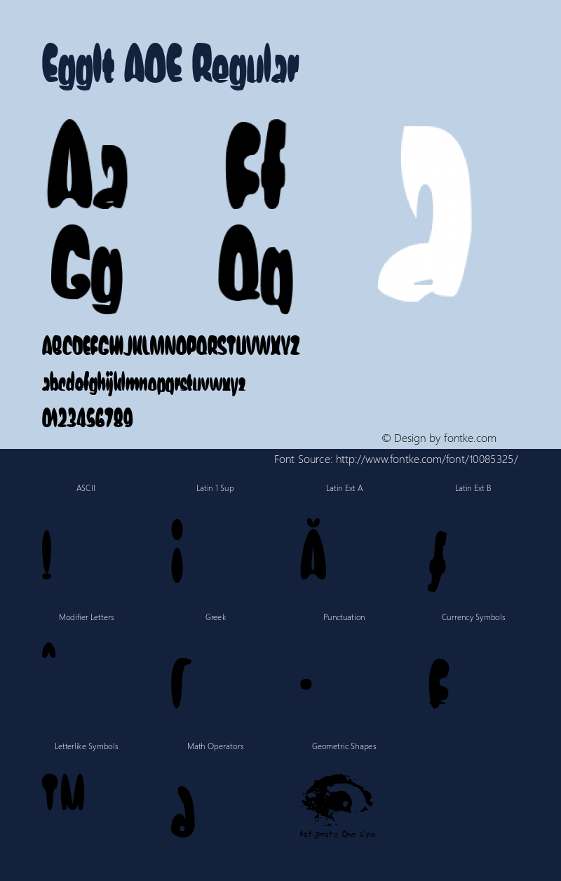 EggIt AOE Regular Macromedia Fontographer 4.1.2 1/8/01 Font Sample