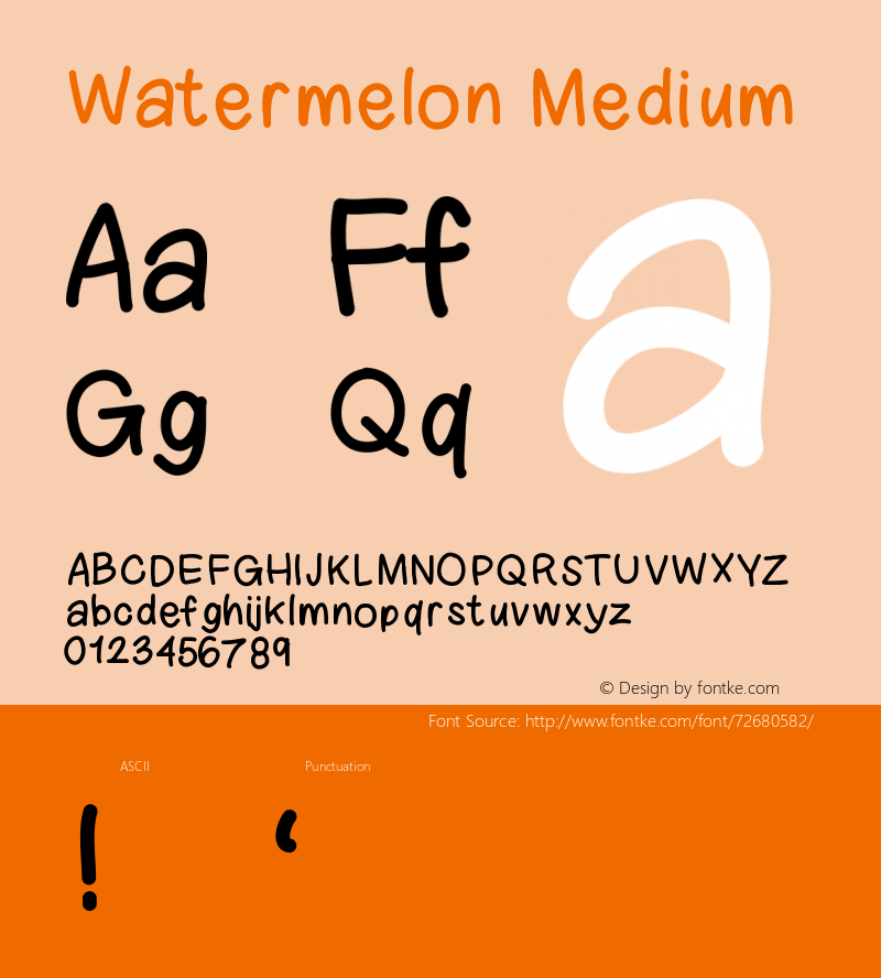 Watermelon Version 001.000 Font Sample