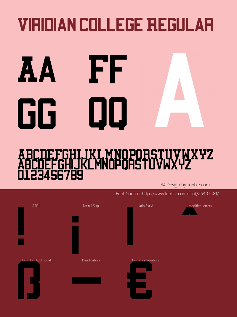 Viridian College Version 1.00;March 21, 2018;FontCreator 11.5.0.2422 64-bit Font Sample