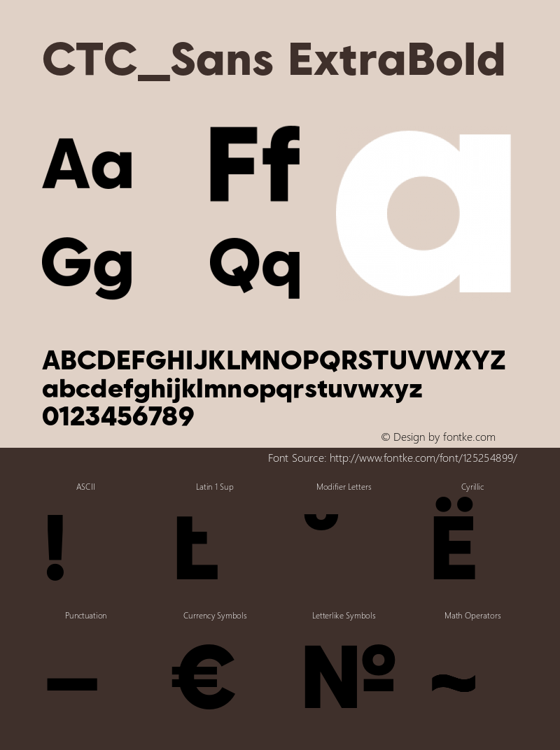 CTCSans-ExtraBold 1.0 Font Sample