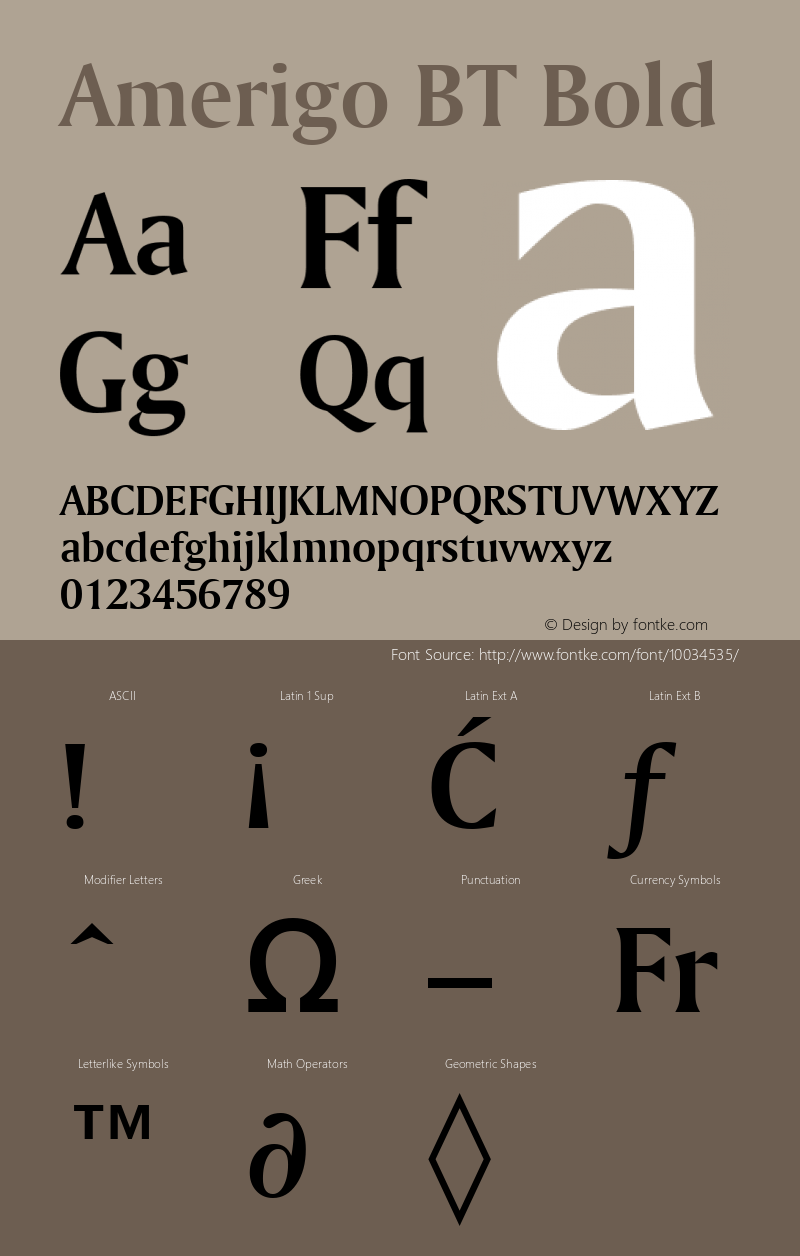 Amerigo BT Bold mfgpctt-v1.53 Monday, February 1, 1993 11:35:53 am (EST) Font Sample