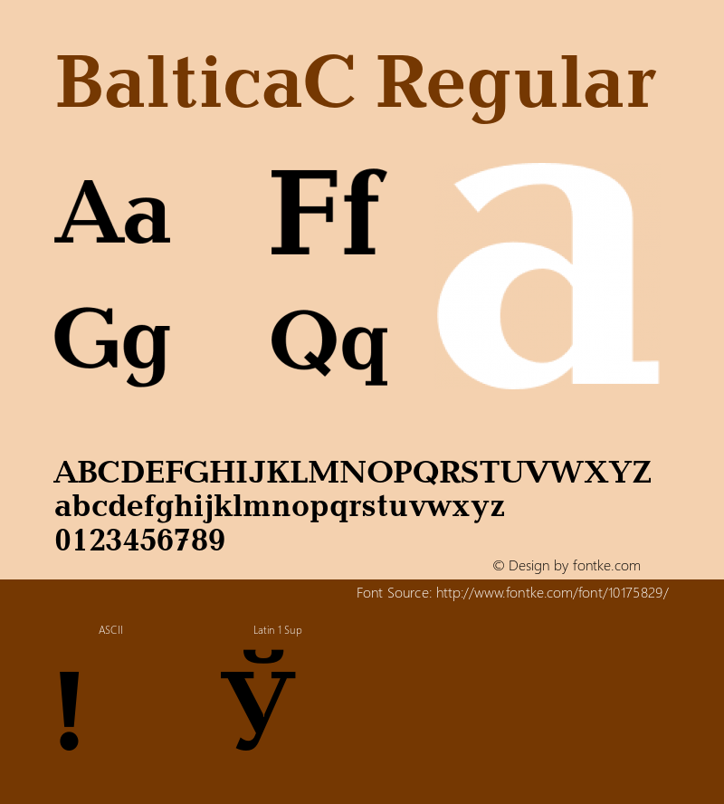 BalticaC Regular 001.000 Font Sample