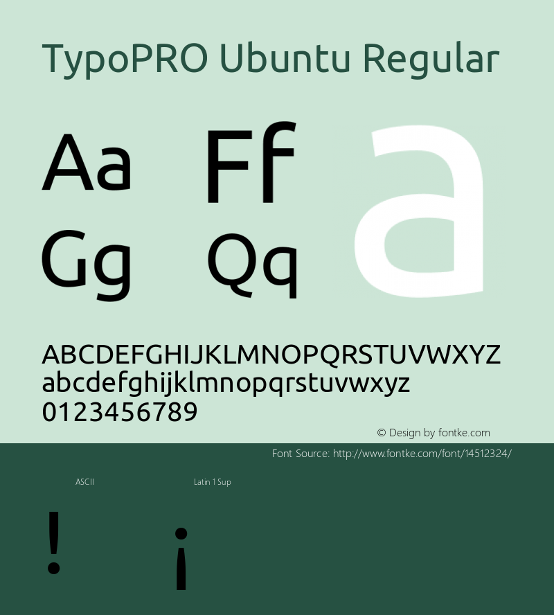 TypoPRO Ubuntu Regular Version 0.80 Font Sample