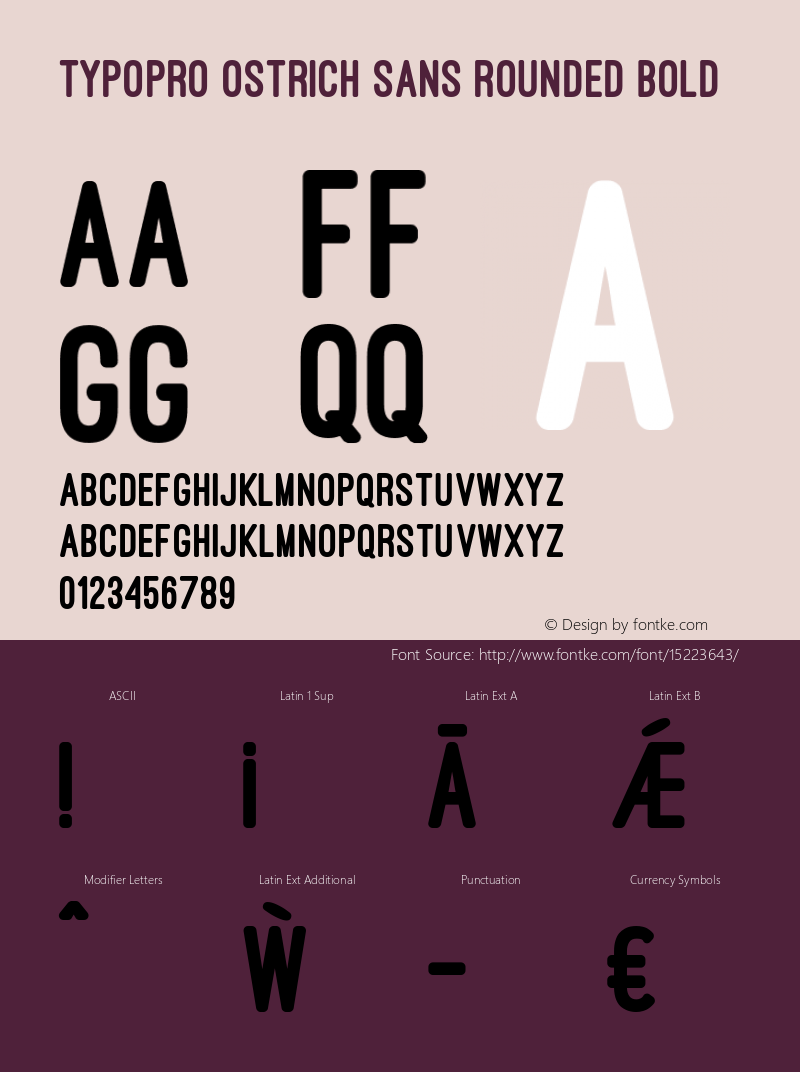 TypoPRO Ostrich Sans Rounded Bold Version 1.002 Font Sample