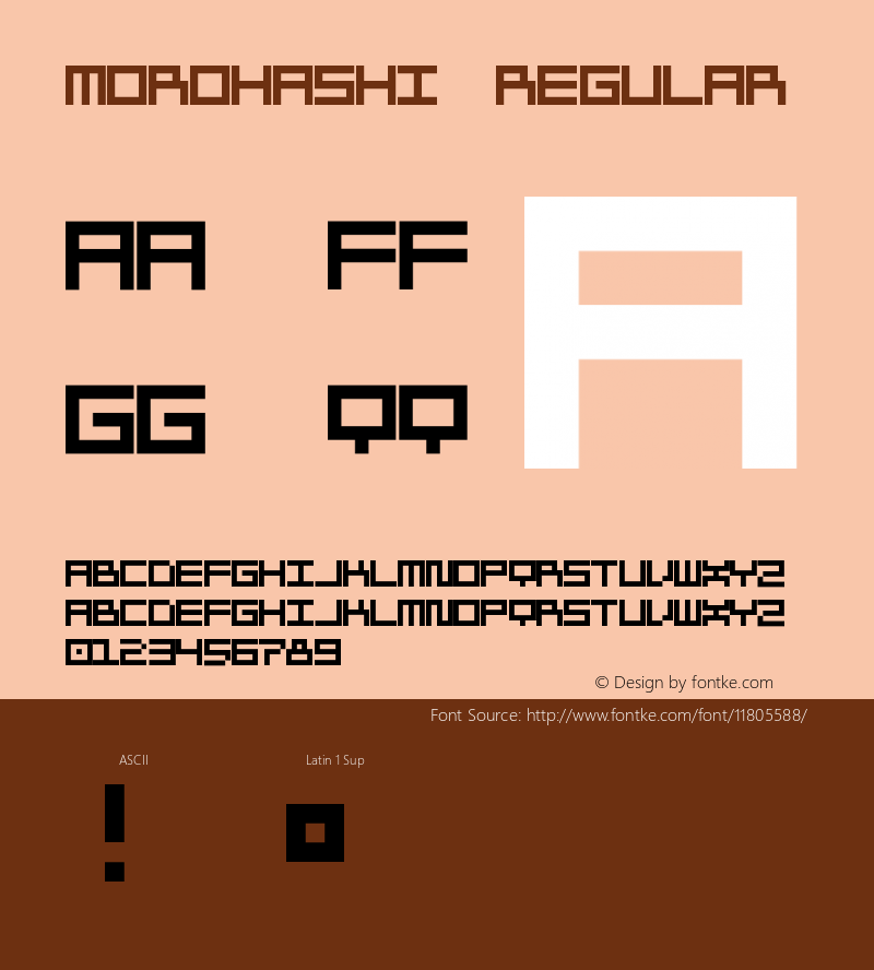 Morohashi Regular Version 1.0 Font Sample