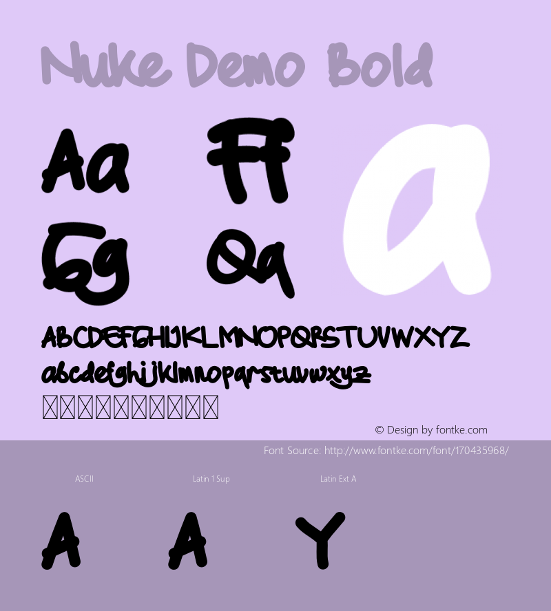 Nuke Demo Bold Version 1.002;Fontself Maker 3.5.4图片样张