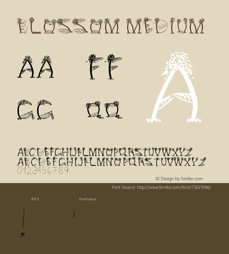 Blossom Version 001.000 Font Sample