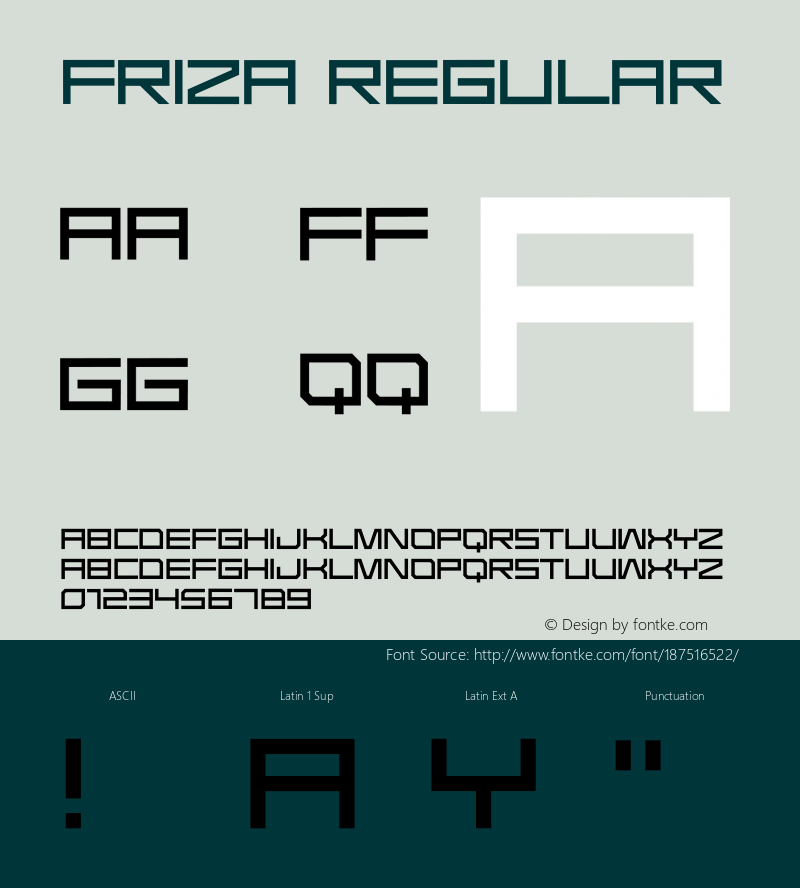 Friza Version 1.001;Fontself Maker 3.5.4图片样张