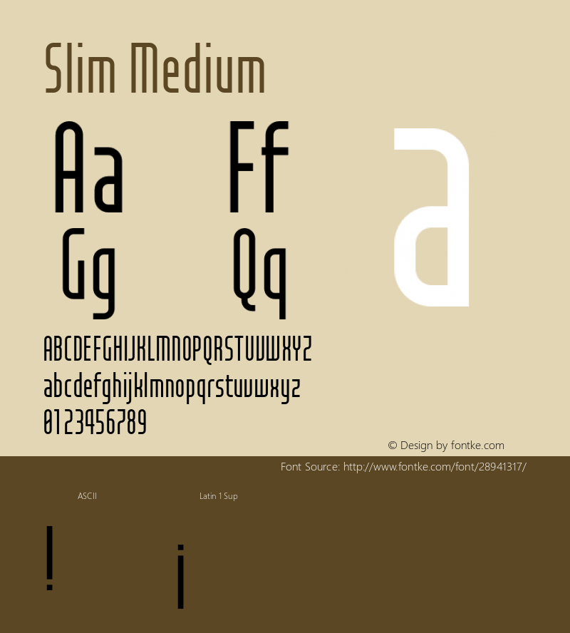 Slim Version 0.10 Font Sample