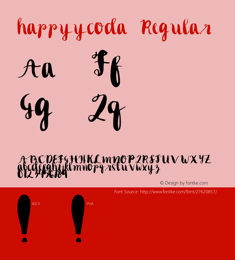 happyycoda  Font Sample