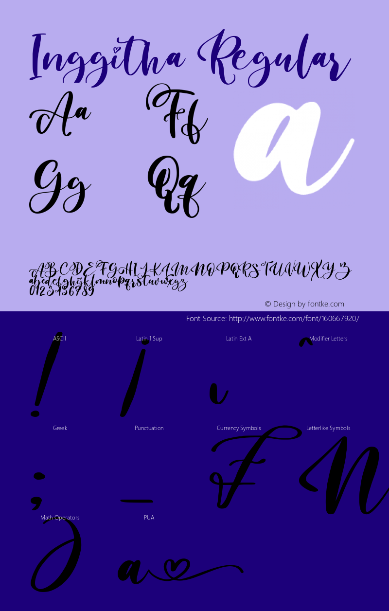 Inggitha Version 1.00;February 8, 2021;FontCreator 11.5.0.2430 64-bit Font Sample