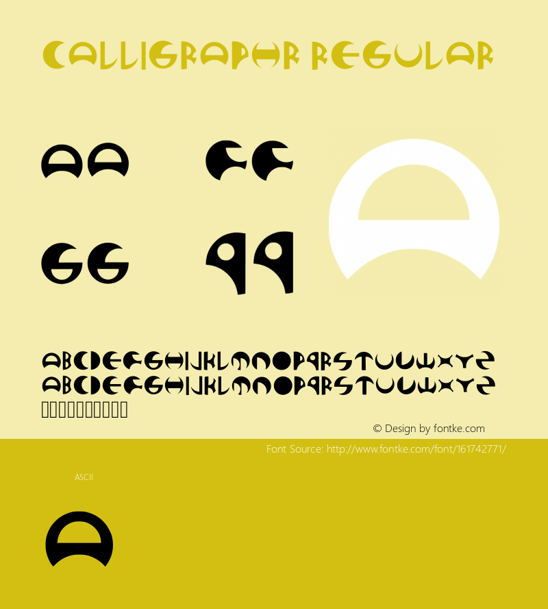 Calligraphr Regular Version 001.000 Font Sample