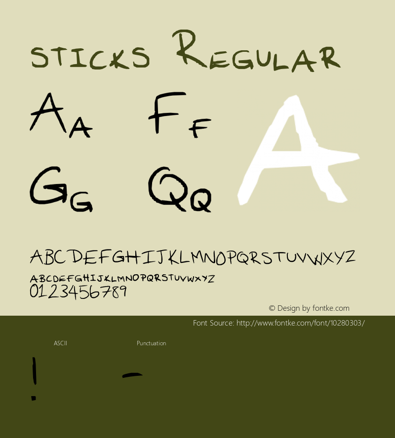 sticks Regular Lanier My Font Tool for Tablet PC 1.0 Font Sample