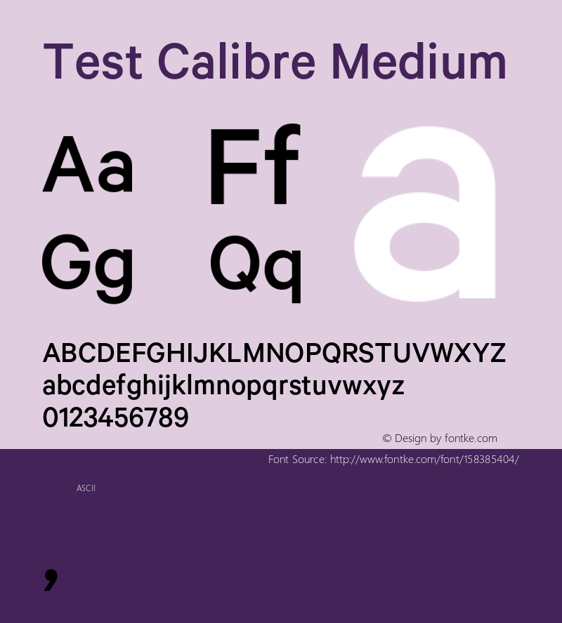 Test Calibre Medium Version 1.005;PS 001.001;hotconv 16.6.54;makeotf.lib2.5.65590 Font Sample