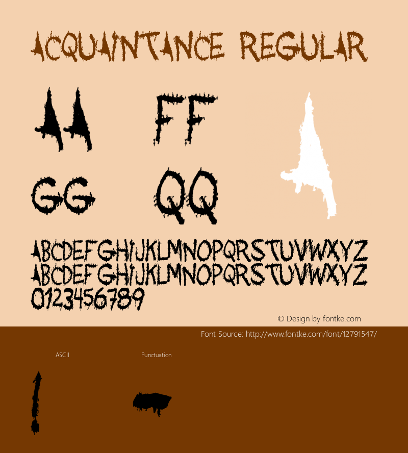 Acquaintance Regular 2 Font Sample