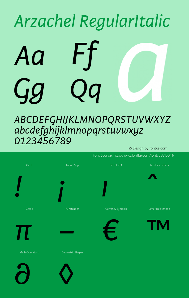 Arzachel RegularItalic Version 2.000;PS 1.0;hotconv 16.6.54;makeotf.lib2.5.65590 Font Sample