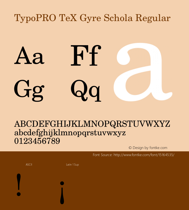 TypoPRO TeX Gyre Schola Regular Version 2.005;PS 2.005;hotconv 1.0.49;makeotf.lib2.0.14853 Font Sample