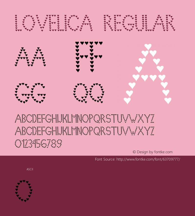 Lovelica Version 001.000 Font Sample