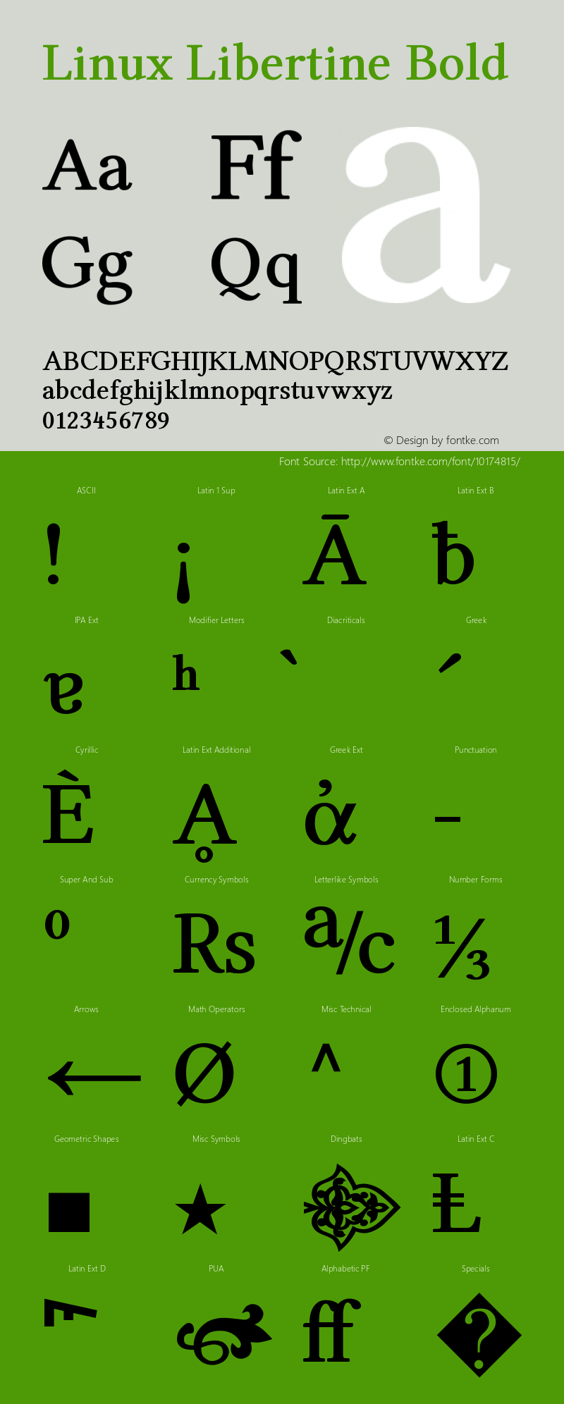 Linux Libertine Bold Version 2.2.0 Font Sample