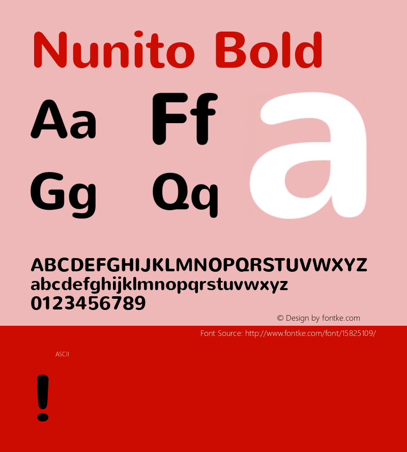 Nunito Bold Version 1.000; ttfautohint (v1.4.1) Font Sample