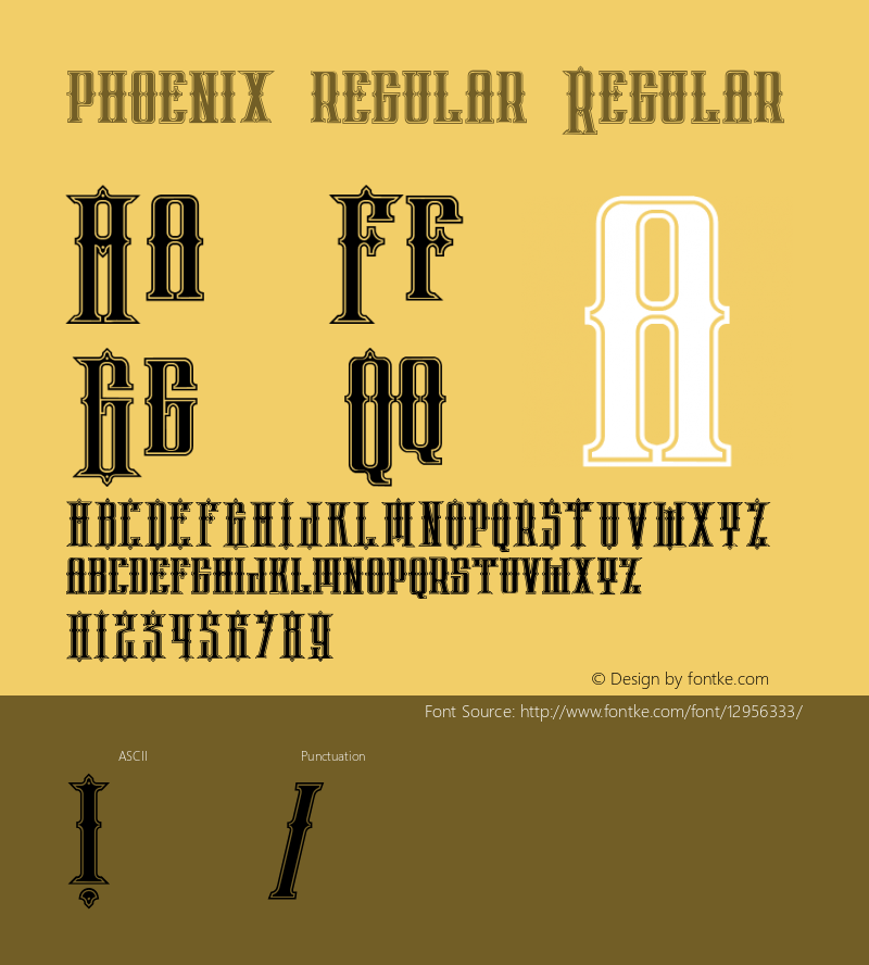 phoenix regular Regular Version 1.000;PS 001.001;hotconv 1.0.56 Font Sample