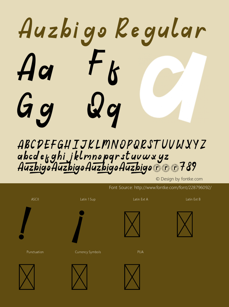 Auzbigo Version 1.061;Fontself Maker 3.5.4图片样张