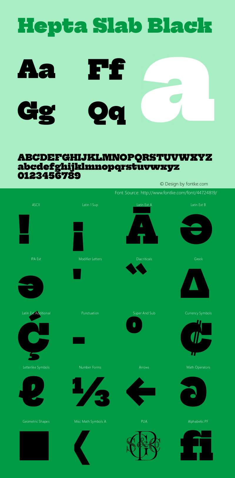 Hepta Slab Black Version 1.100 Font Sample