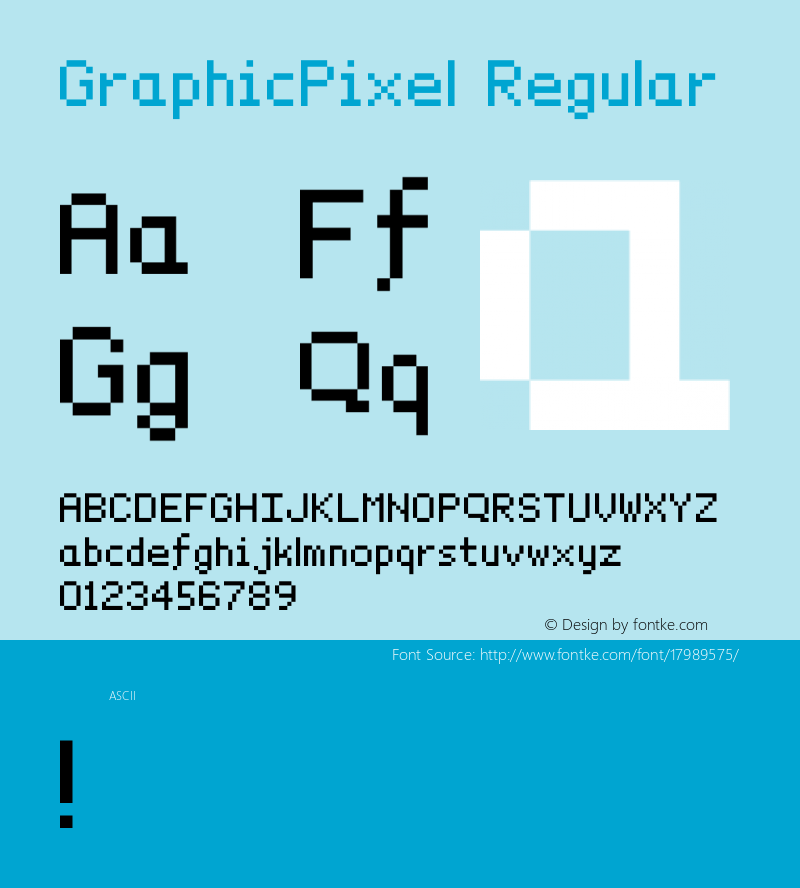 GraphicPixel Regular 1.0 Font Sample