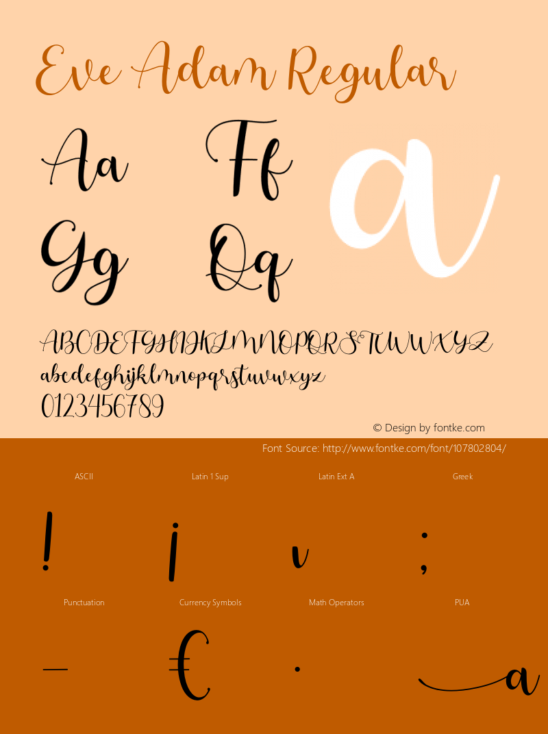 Eve Adam Version 0.00;November 17, 2020;FontCreator 11.5.0.2427 64-bit Font Sample