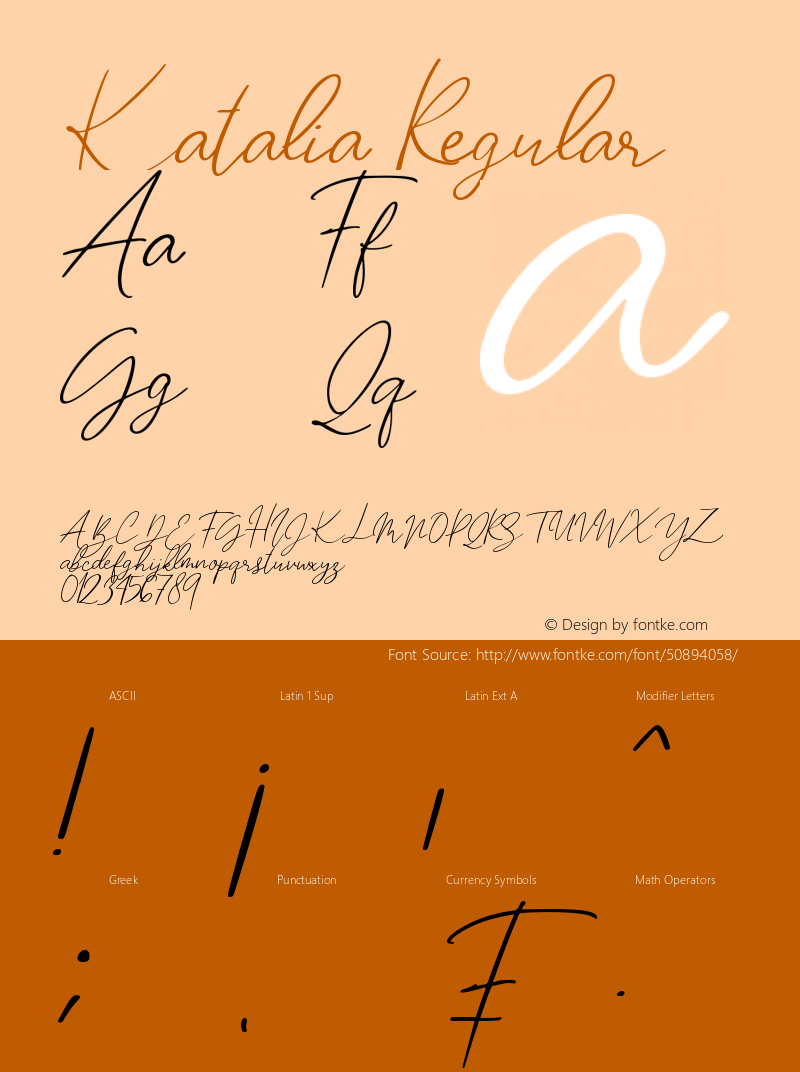 Katalia Version 1.00;June 26, 2019;FontCreator 11.5.0.2430 64-bit Font Sample