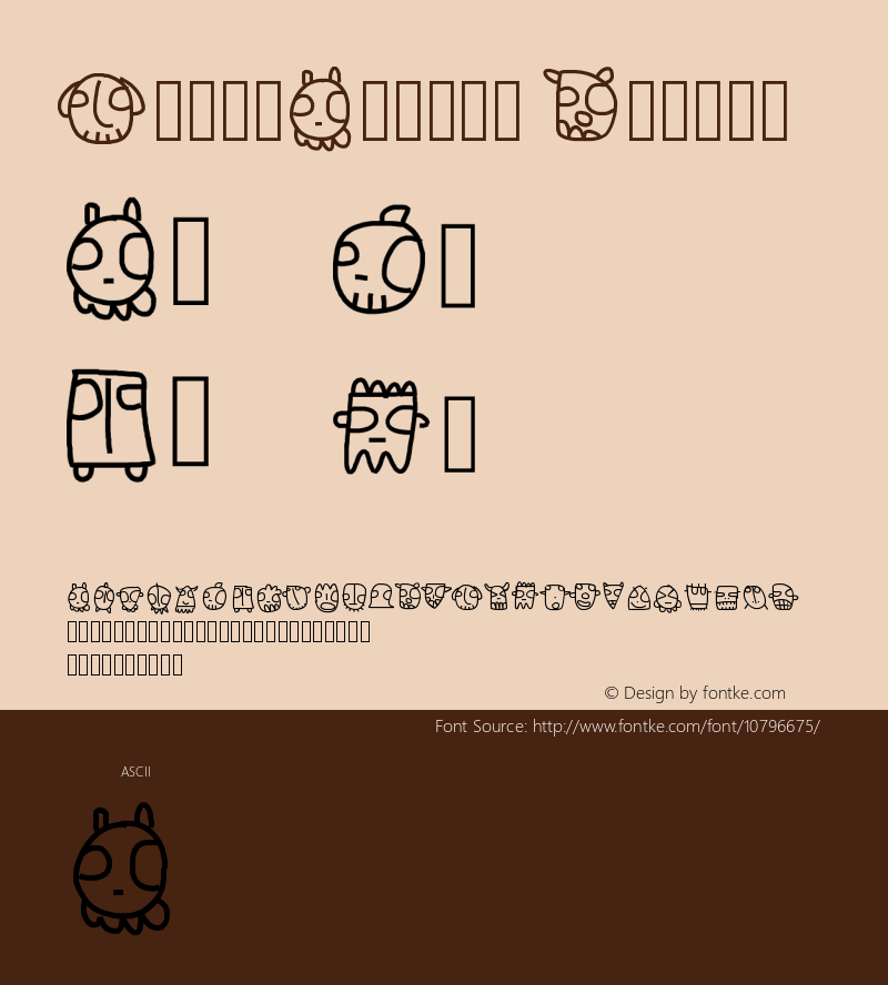 OskarAnimal Medium Version 001.000 Font Sample