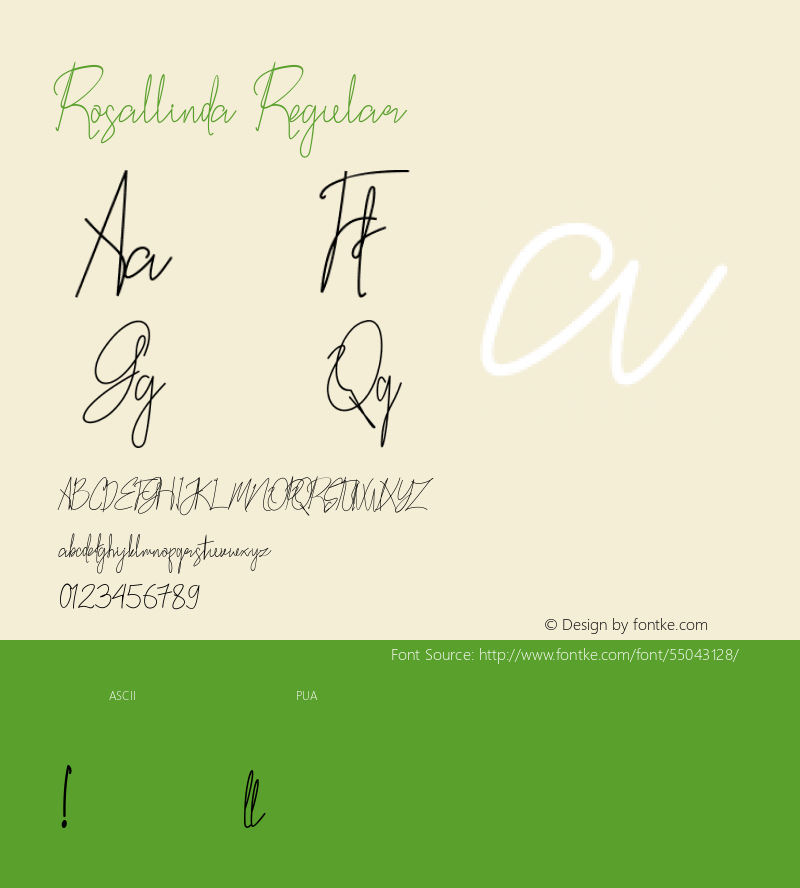 Rosallinda Version 1.00;February 10, 2020;FontCreator 11.5.0.2422 64-bit Font Sample