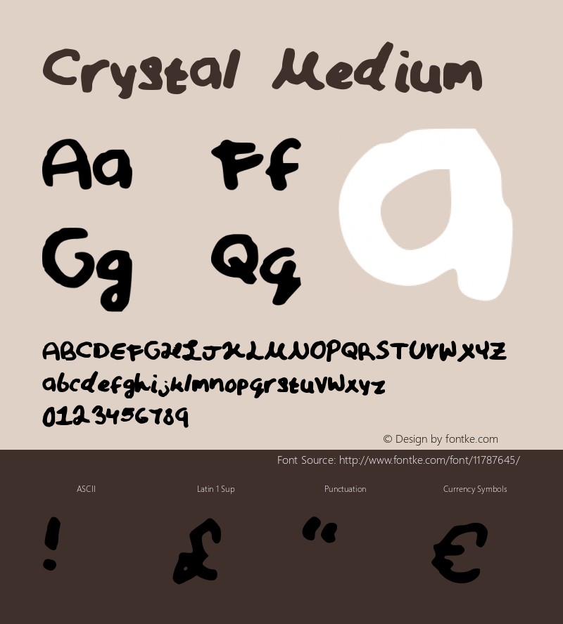 Crystal Medium Version 001.000 Font Sample