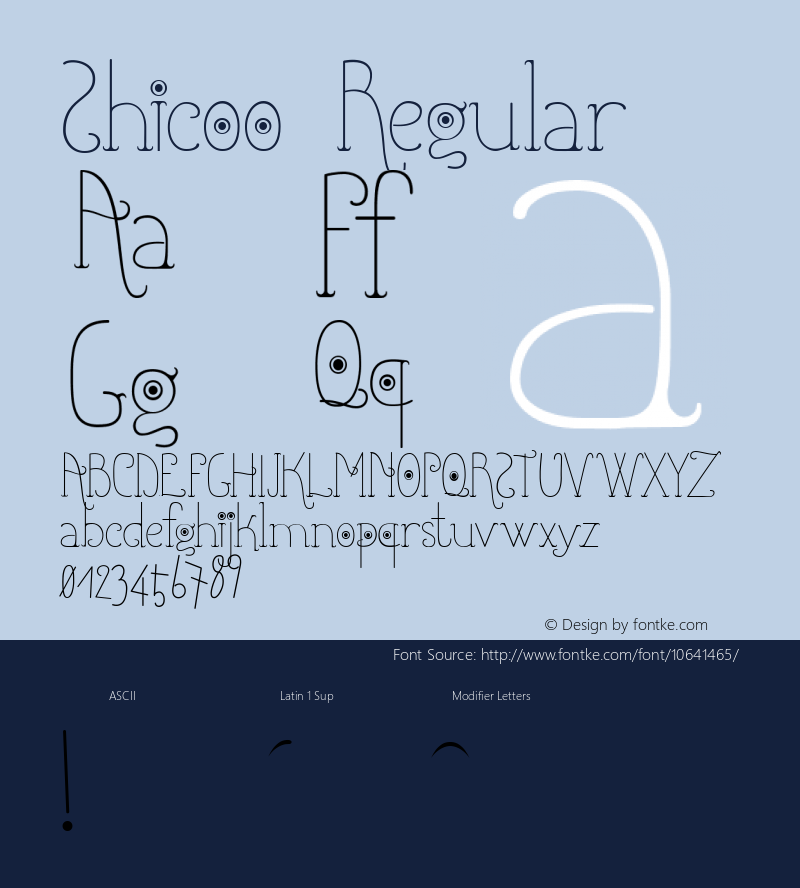 Shicoo Regular Version 001.000 Font Sample