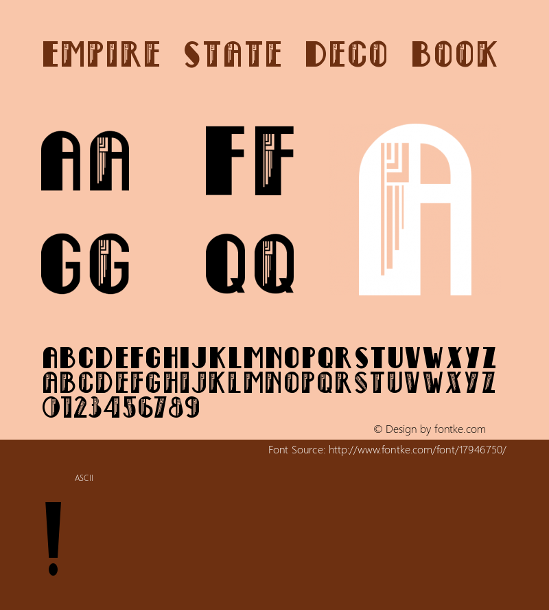 Empire State Deco Book Version 1.0 October 28, 2006 Font Sample