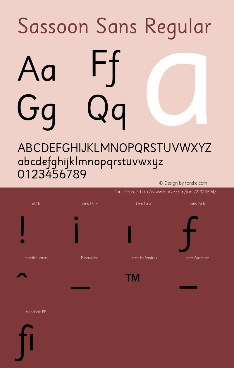 Sassoon Sans Version 001.003 Font Sample