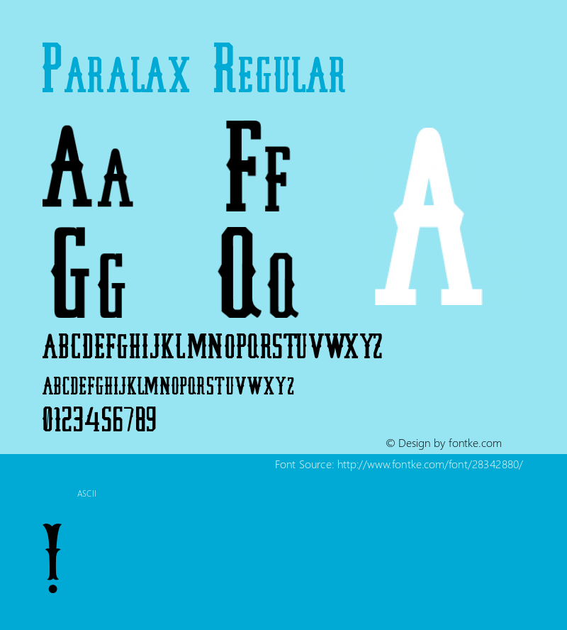 Paralax Version 1.000;PS 001.001;hotconv 1.0.56 Font Sample