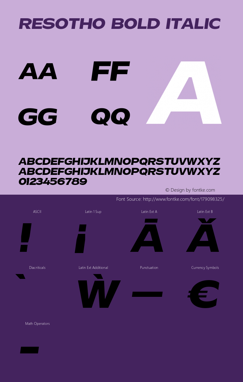 Resotho Bold Italic Version 1.12 | web-TT图片样张