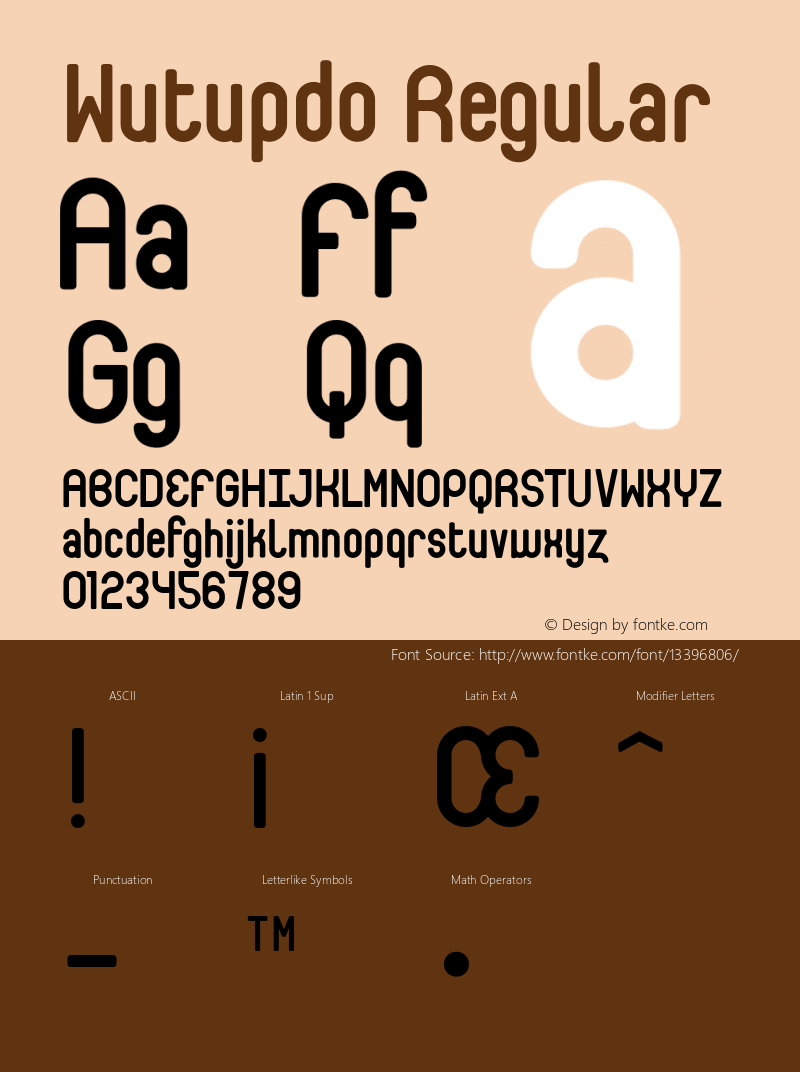 Wutupdo Regular Version 1.00 Font Sample