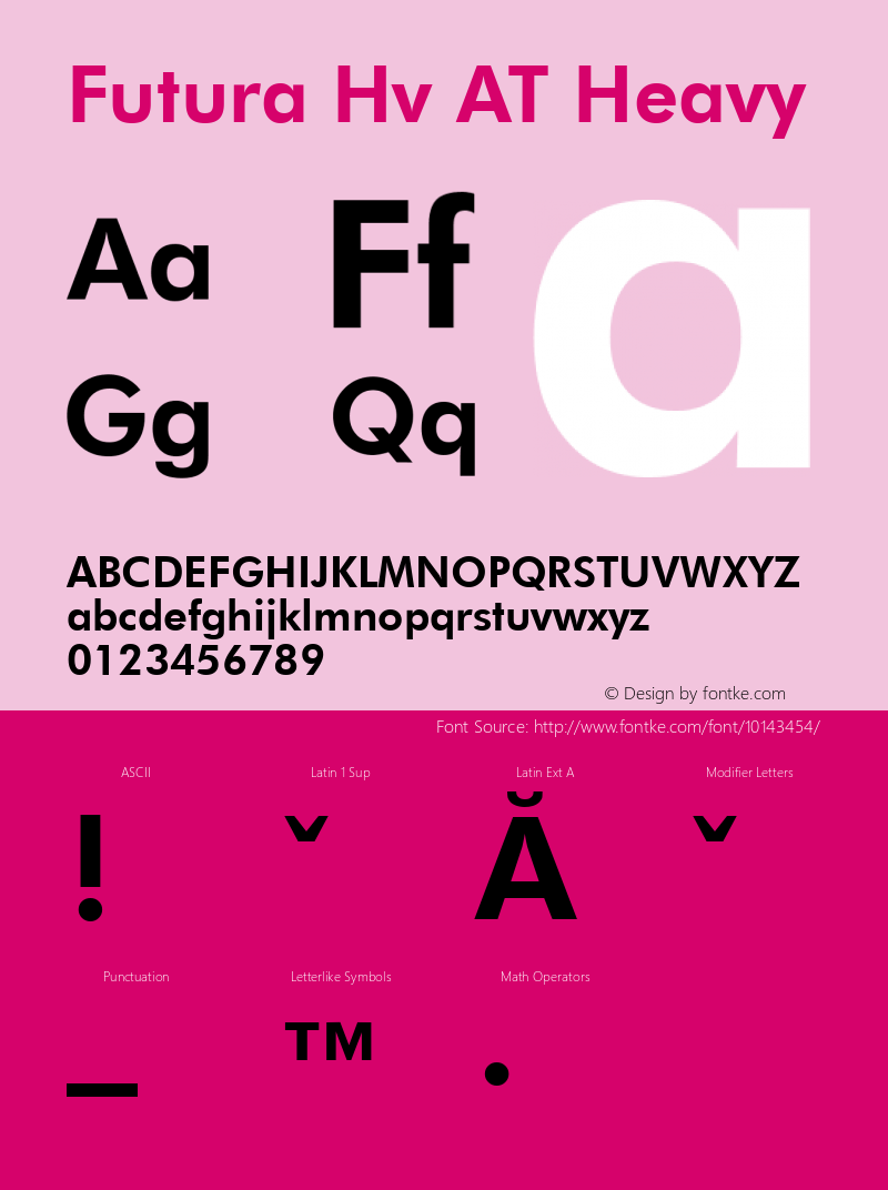 Futura Hv AT Heavy exe s.r.o. Bratislava 1.0 Sun Sep 03 20:35:44 1995 Font Sample