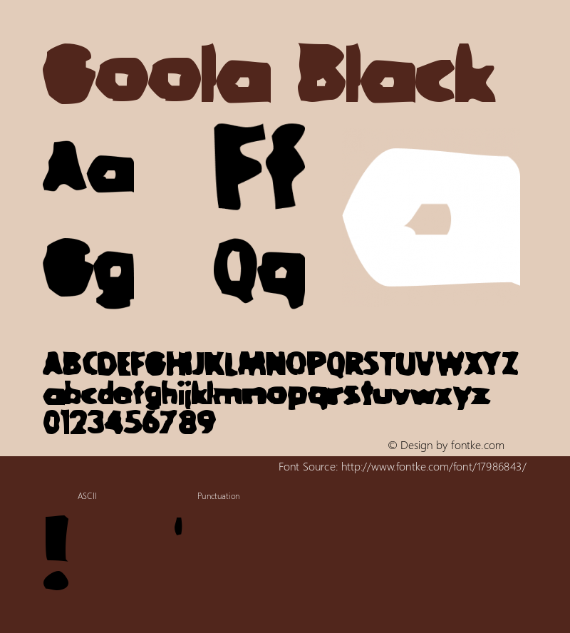 Goola Black Version 2.00 Font Sample