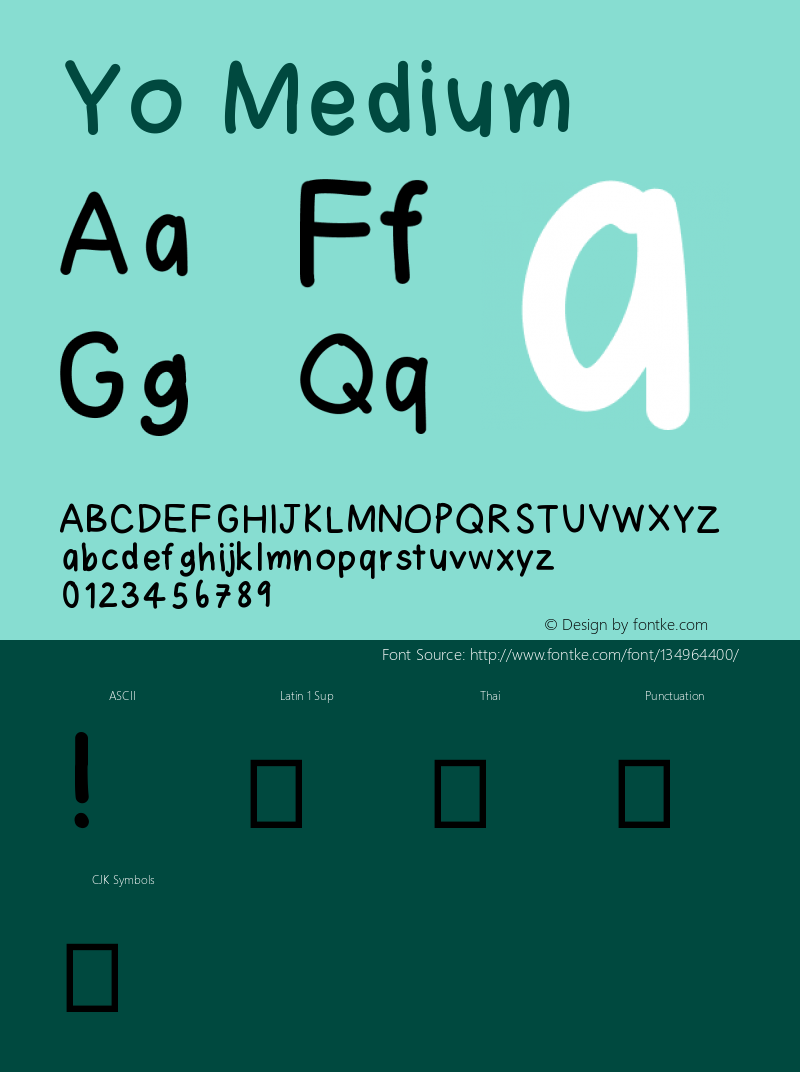 Yo Version 001.000 Font Sample