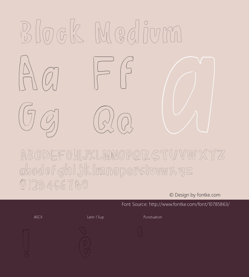 Block Medium Version 001.000 Font Sample