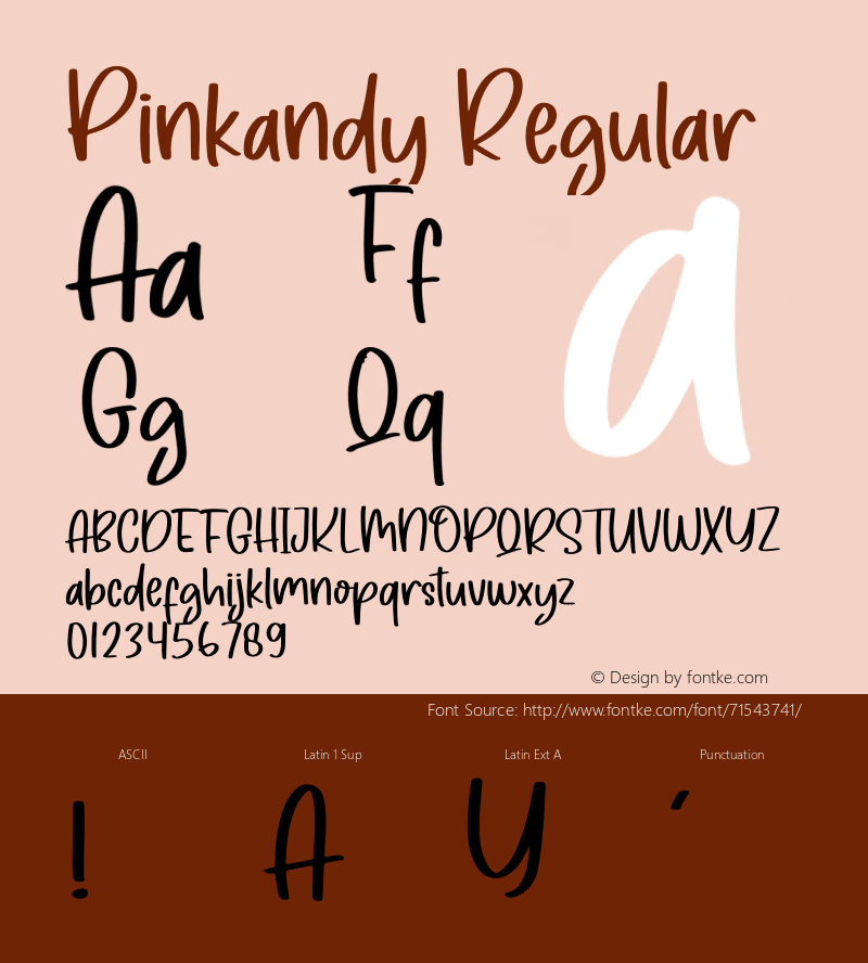 Pinkandy Version 1.001;Fontself Maker 3.5.1 Font Sample
