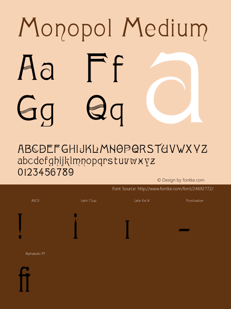 Monopol Version 001.000 Font Sample