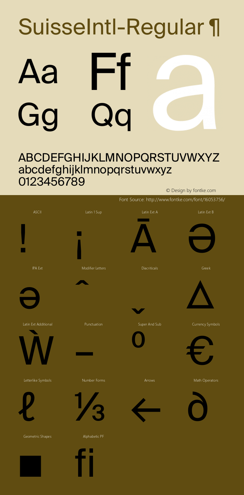 SuisseIntl-Regular ¶ Version 2.100 Font Sample