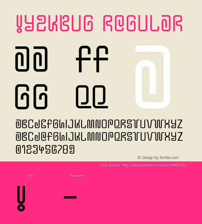 !Y2KBUG Regular Macromedia Fontographer 4.1 4/3/98 Font Sample