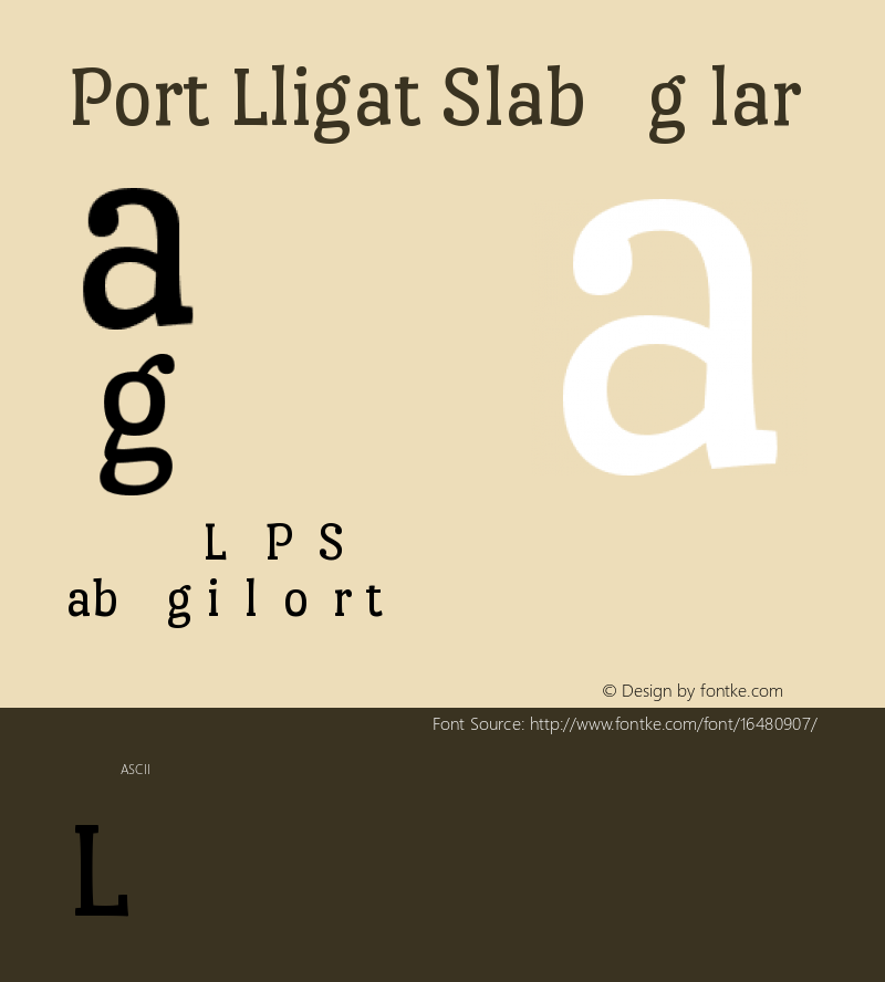 Port Lligat Slab Regular Version 1.002 Font Sample