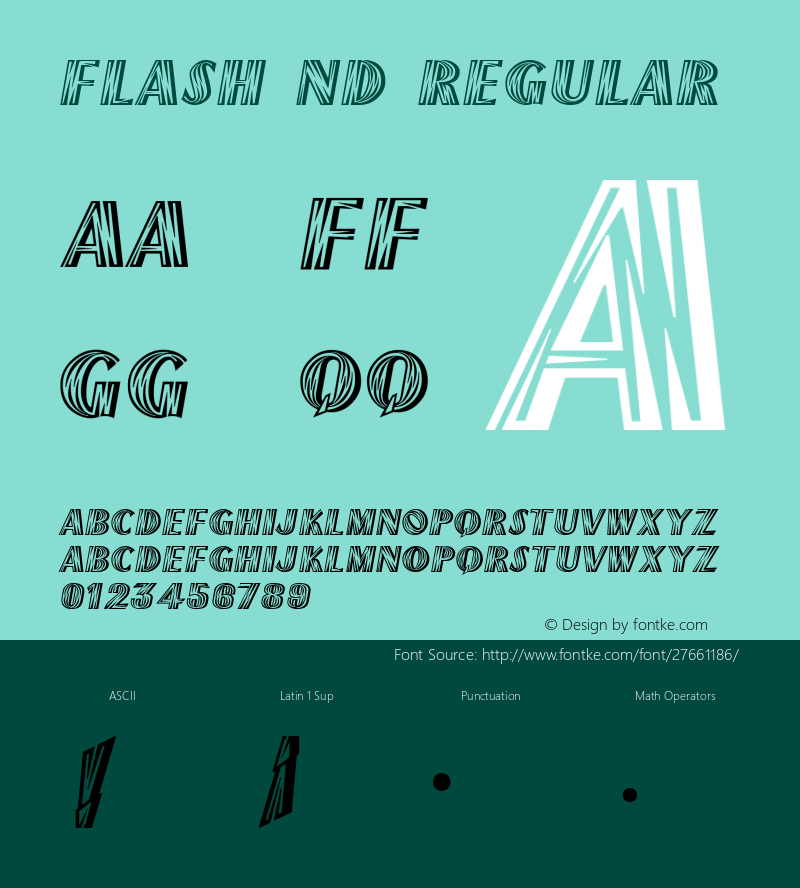 Flash ND Version 1.00 Font Sample