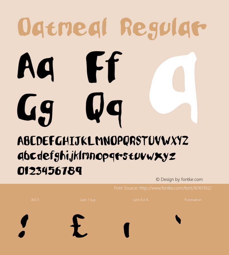 Oatmeal Regular 001.000 Font Sample
